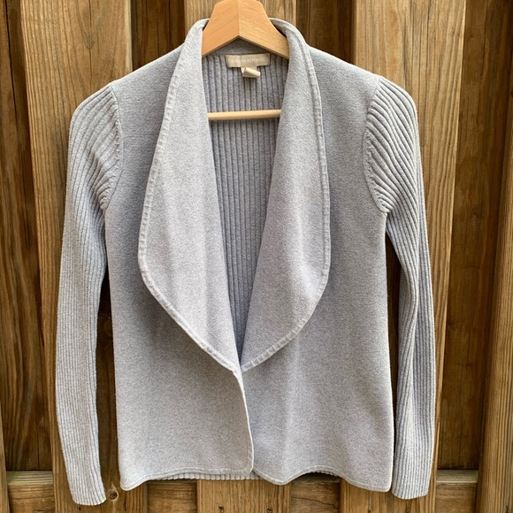 Banana Republic Light Gray Open Front Cardigan - Picture 2 of 6